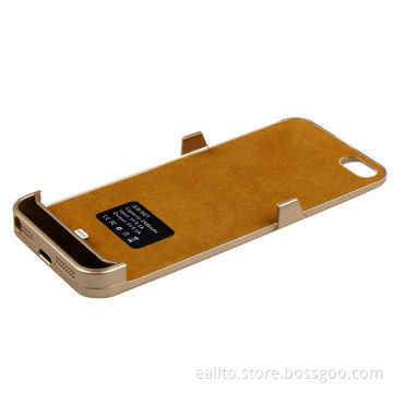 Gold Slim Backup Battery for iPhone 5S, 5V DC/1.0A Input Voltage